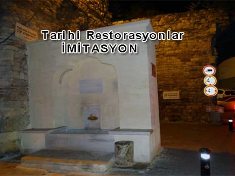 Cibalikapı Sivrikoz çeşmeside imitasyon yenilendi