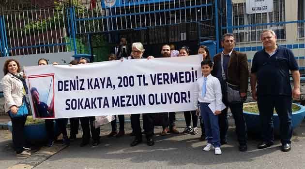 200 TL vermedi Mezuniyet balosunu Sokakta Yaptı