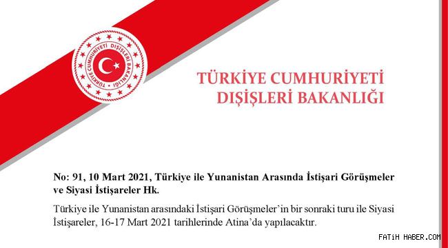 Yunanistan'la görüşmeler başladı