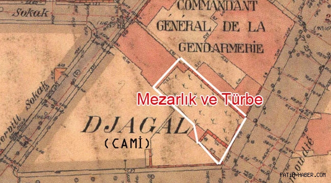 Cami Türbe Mezarlık 1934 yıkıldı