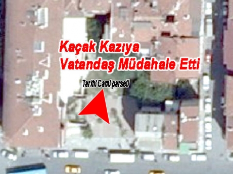 Cami Alanında geceyarısı Kaçak kazı