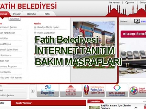 Fatih belediyesi İnternet tanıtım masrafları