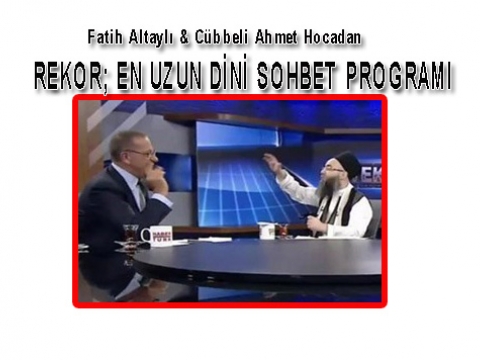 Fatih Altaylı Cübbeli Ahmet hoca ile bir rekora imza attı