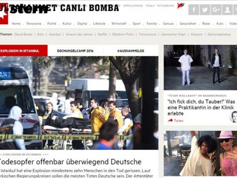 Patlama Dünya basınında MANŞET oldu..