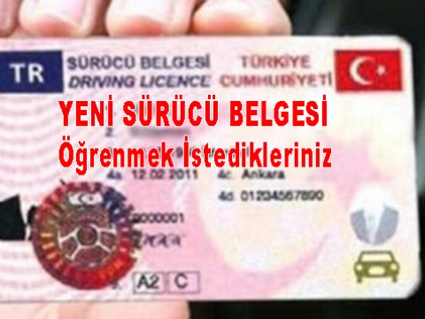 Yeni Sürücü Belgeniz hazır masrafı burada