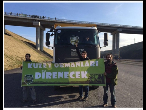 Kuzey ormanları dayanışması 3. köprüyü protesto etti
