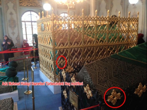 Aziz Mahmut Hüda-i Hazretleri Türbesindeki Haç motifleri