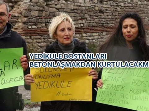 Yedikulede yeşil alanların imara açılmasına tepki