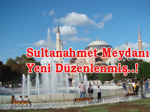  Sultanahmet Meydanı süs havuzu etrafıda Havuz