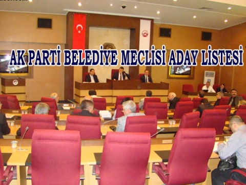 AK PARTİ FATİH İLÇESİ, FATİH BELEDİYESİ MECLİS ADAY LİSTESİ