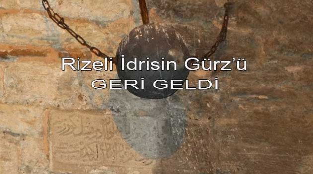 Haziranda yok olan gürz'ün replikası yerine takıldı