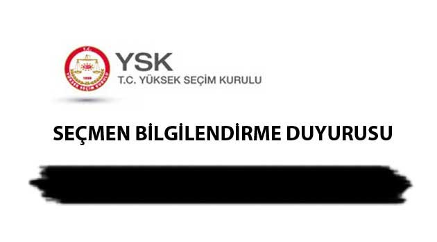 Seçmen Bilgilendirme duyurusu