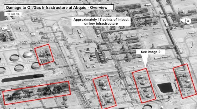 Suud rafinelerini İranın vurduğu iddia ediliyor