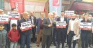 Saadet Partisi Fatih İlçe Başkanlığı Balat mahallesinde basın açıklaması yaptı.