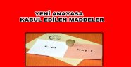 YENİ ANAYASA MADDELERİ